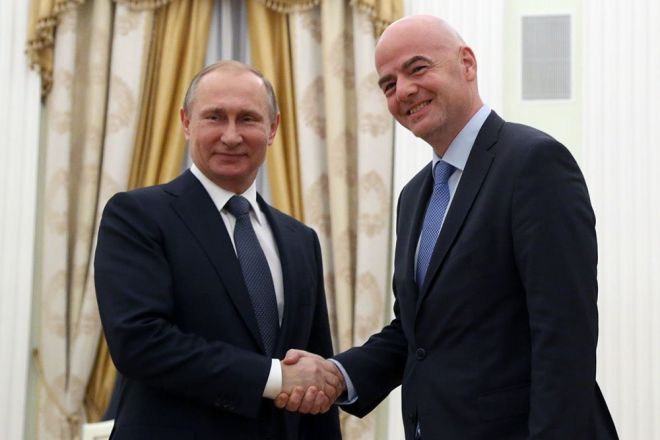 Putin to meet with FIFA president Infantino