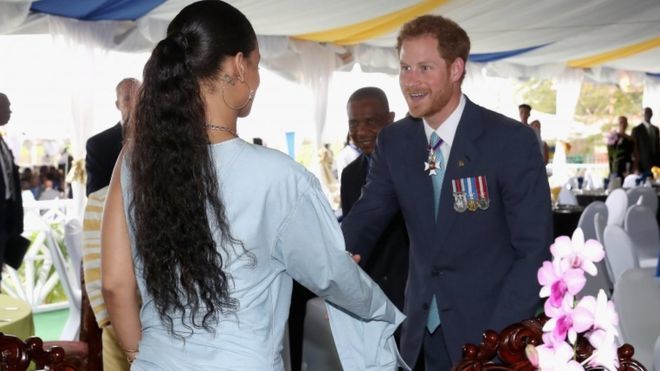 Prince Harry meets popstar Rihanna