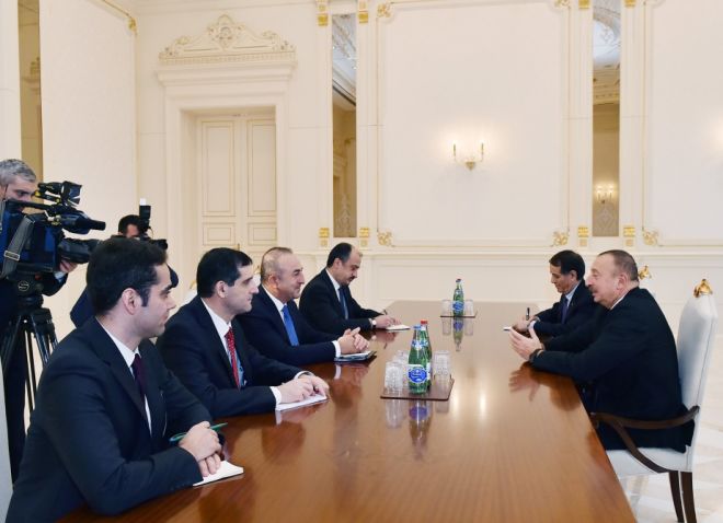 President Ilham Aliyev receives Turkish Foreign Minister -