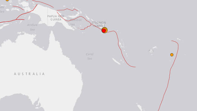 7.7-magnitude quake hits Solomon Islands