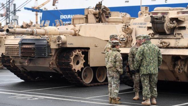 US tanks and troops in Poland a threat