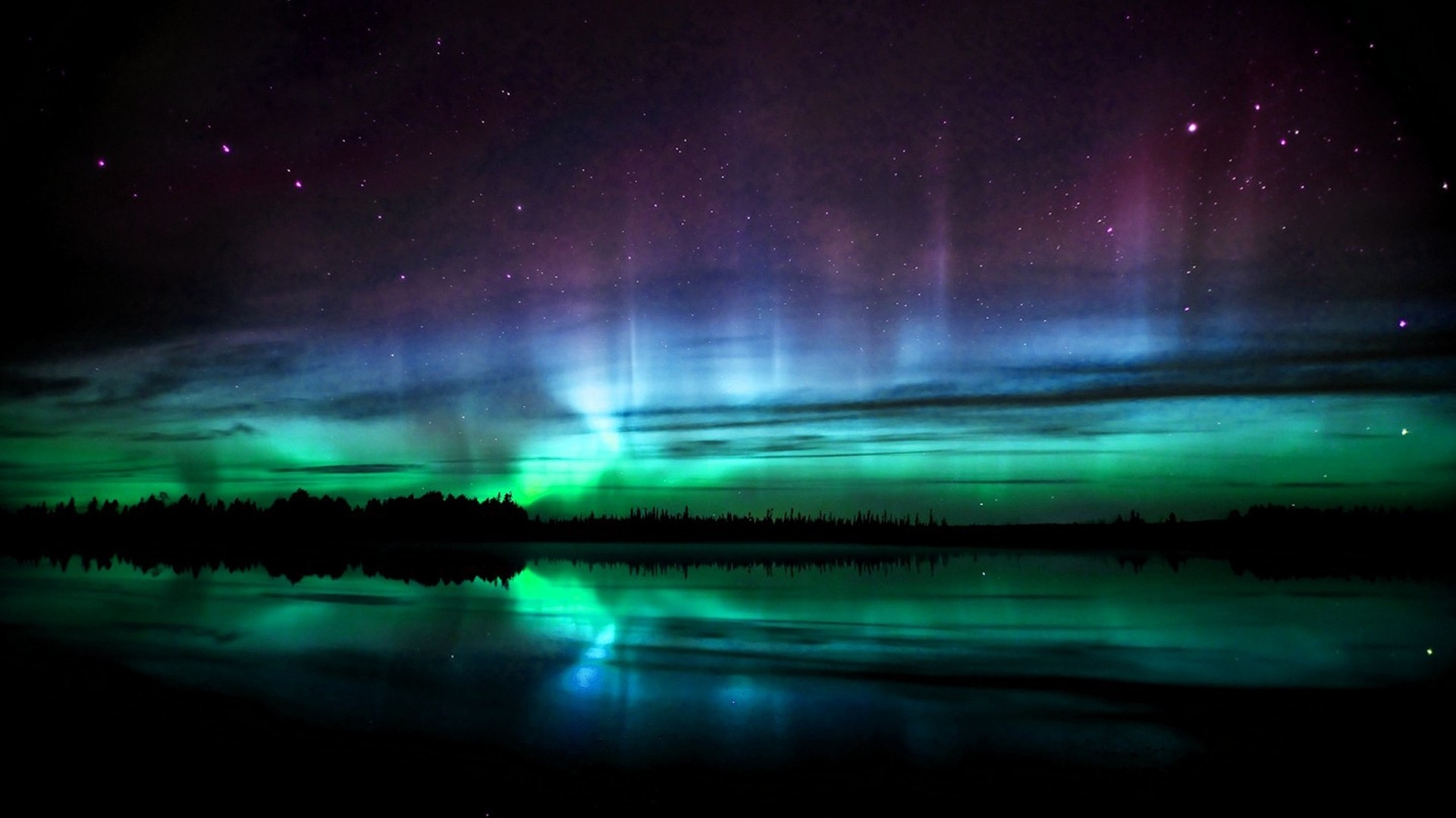Space station view of Auroras