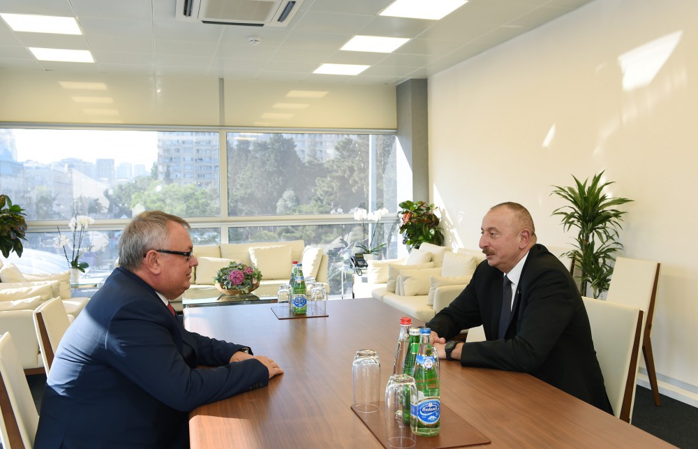 President Ilham Aliyev received Andrey Kostin