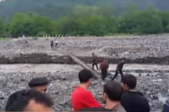 Azərbaycanlıların yaşadığı kəndlər su altında qaldı - Video
