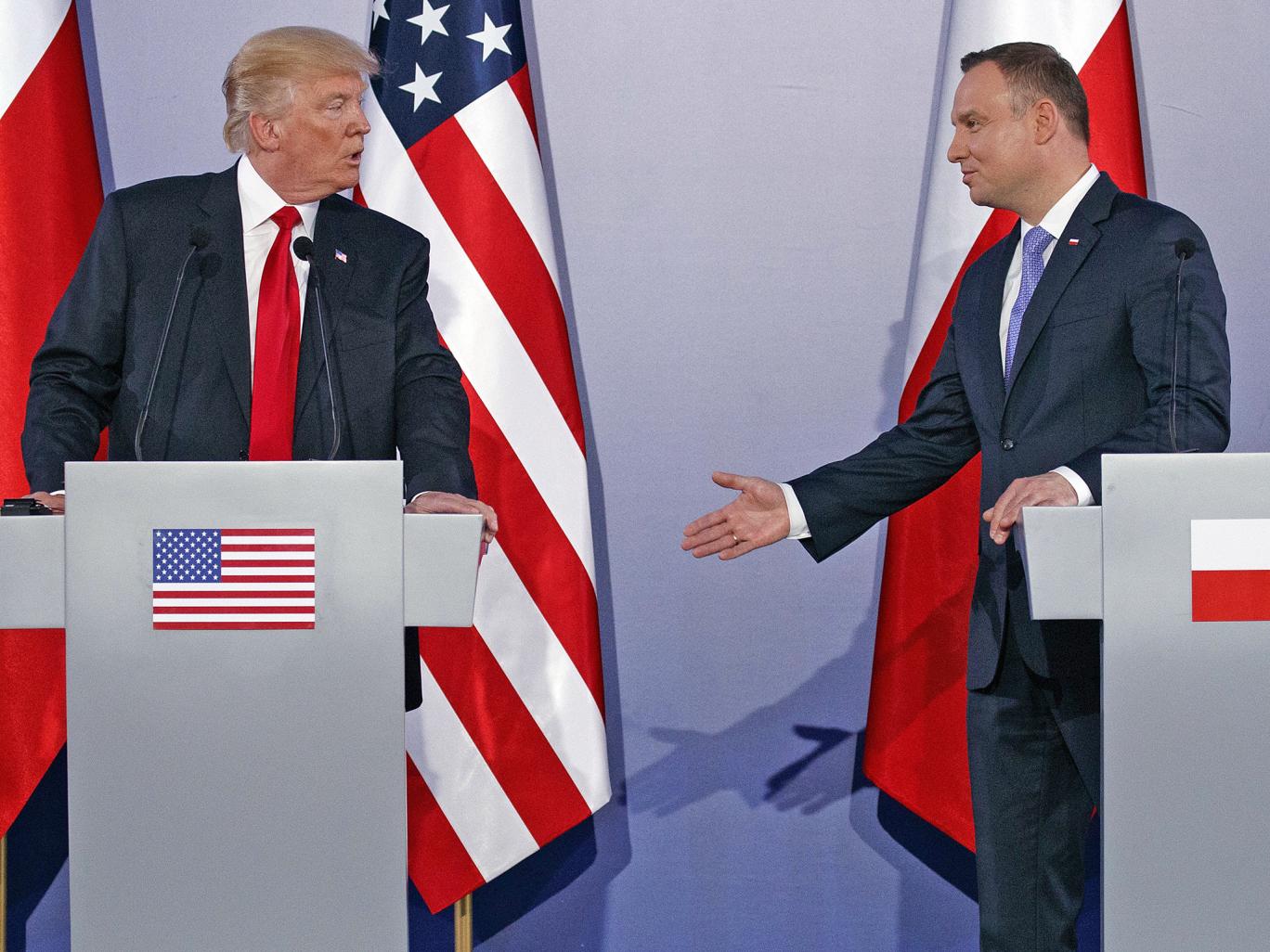 Polish President forced to correct Donald Trump
