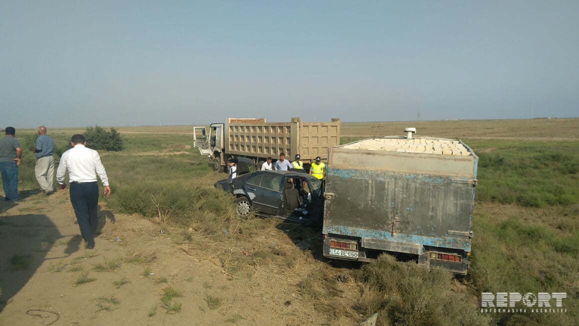 Biləsuvarda ağır qəza: yaralılar var