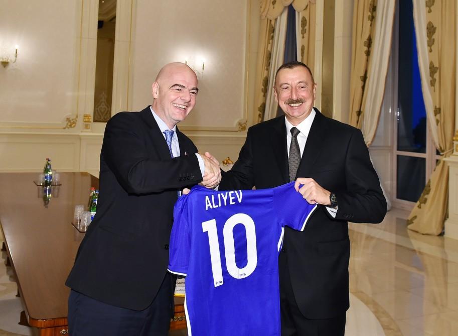 Aliyev receives FIFA president