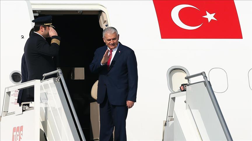 Turkish PM arrives in Mongolia