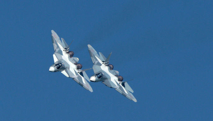 5th generation jets in the skies of Moscow -