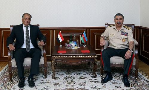 Azerbaijan Defense Minister meets with Egypt's Ambassador