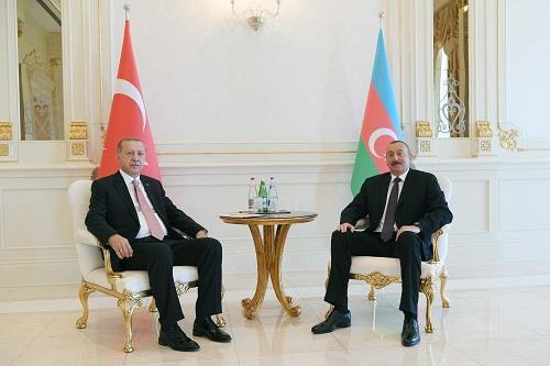 Ilham Aliyev spoke with Erdogan