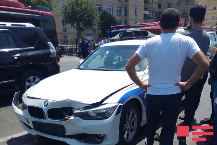 Bakıda yol polisləri dəhşətli qəzaya düşdü – Video