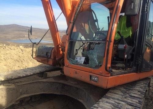 Armenian armed forces fire on excavator in Gazakh region - Photo