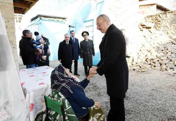 President Ilham Aliyev visited quake-hit Shamakhi -