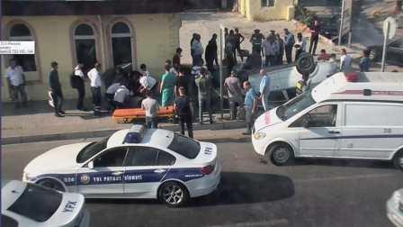 Bu ərazidə sıxlıq yarandı: təcili yardım və polis gəldi