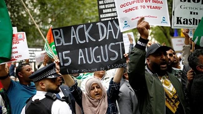 Thousands protest in Britain for Kashmir -