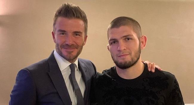 Khabib meets with Beckham