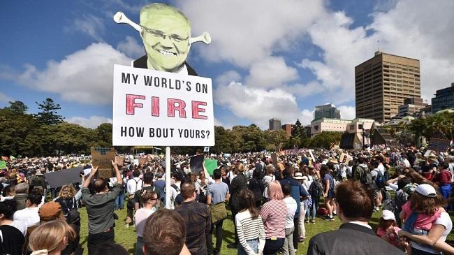 Climate protests in Sydney -