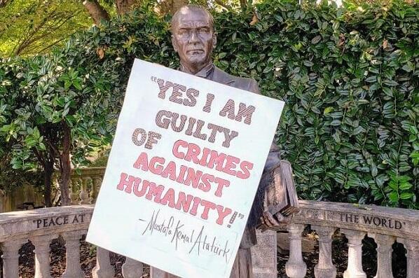 Provocation on the statue of Ataturk in the US -