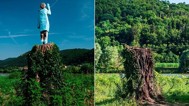 Melania Trump's statue in Slovenia burnt down -