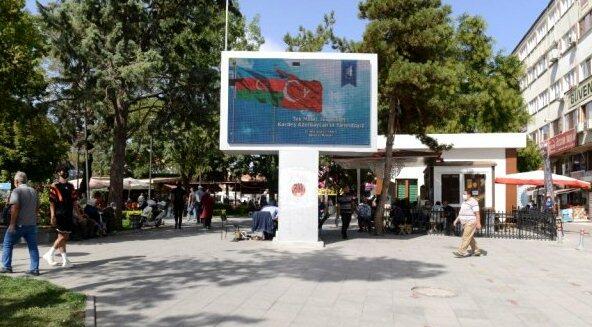 Çorum şəhəri Azərbaycan bayraqları ilə bəzəndi