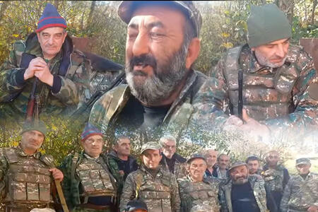 Ermənilər yenə qocaları cəbhəyə yığır - Foto