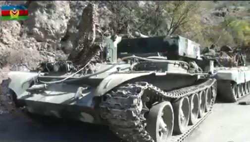 Qubadlıda düşmənin qoyub qaçdığı hərbi texnika - Video