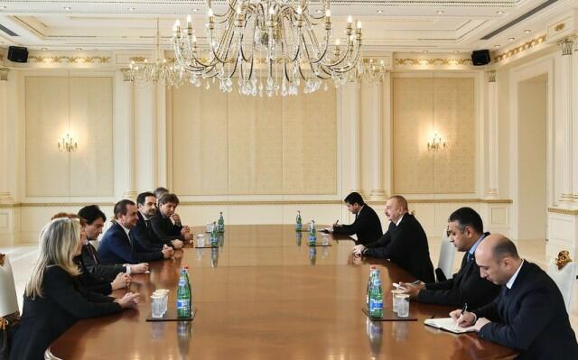 President llham Aliyev receives Italian delegation