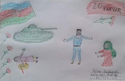 Haaqada “20 Yanvar uşaqların gözü ilə”... - Foto