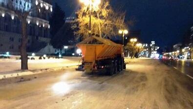 BŞİH: Bütün gecə yollar təmizlənəcək... - Foto