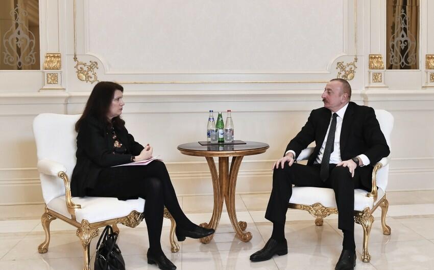 Ilham Aliyev received Ann Linde