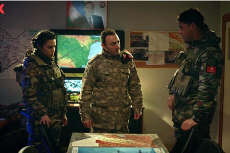 Qarabağla bağlı səhnələr məşhur türk serialında - Video