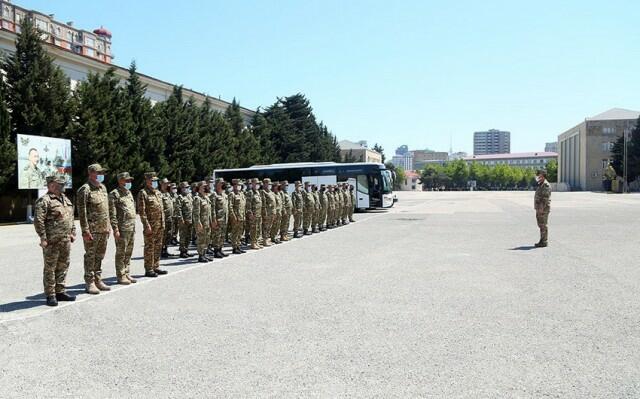 Personnel, military equipment left for the training area