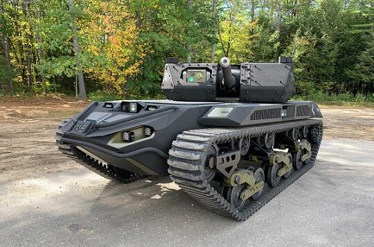 US unmanned tank during NATO exercises -
