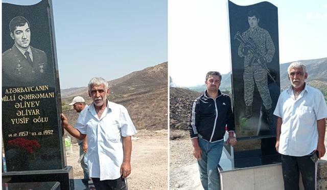 Əliyar Əliyevin məzarı bərpa olundu - Foto