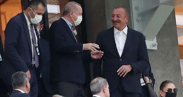 Əliyev və Ərdoğan Türkiyə-Uels matçını izlədi - Video