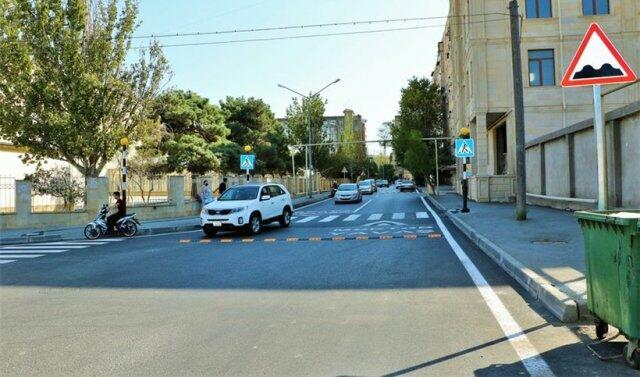 Bakıda ilk: qabarıq sahəyə malik piyada zolağı - Foto