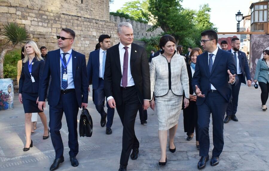 Lithuanian President and First Lady in Icheri Sheher