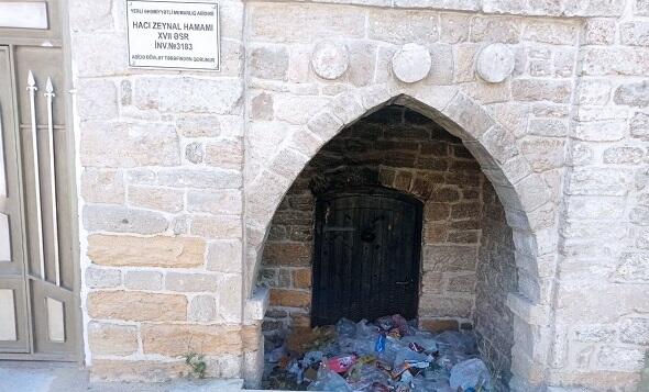 Tarixi hamam çirkləndirildi: Nazirlikdən reaksiya - Foto