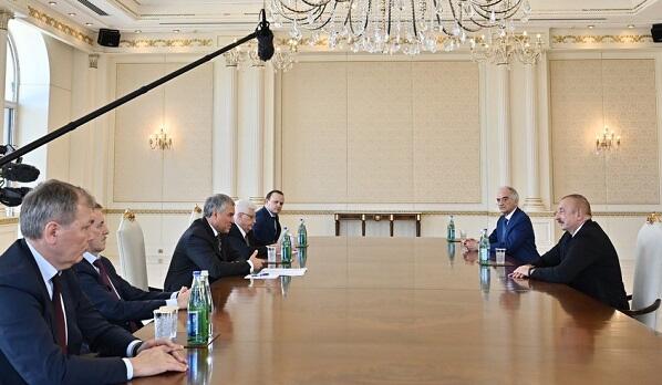 Ilham Aliyev met with Volodin