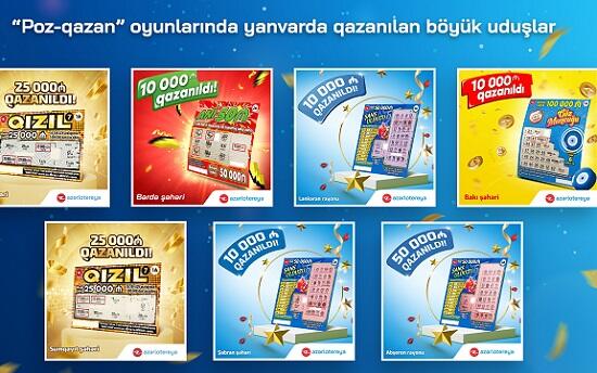 Poz-Qazan oyunlarında yanvarda 7 böyük uduş qazanıldı