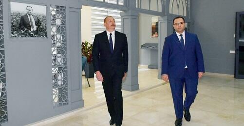 Aliyev at the opening of the new building of this ministry -