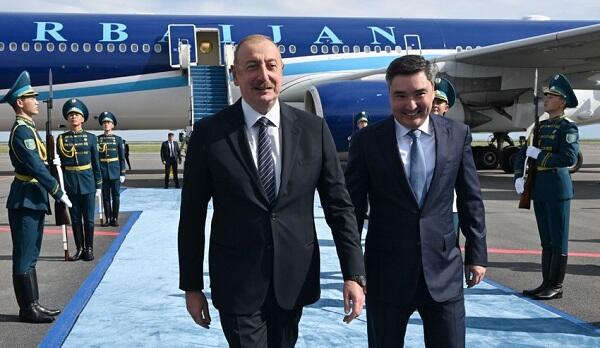 ایلهام علیئو قازاخیستانا سفر ائتدی