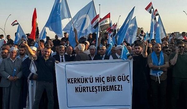 عراق تورکمنلری کورد مأمورون تعیناتینا گؤره اعتراضا قالخدیلار