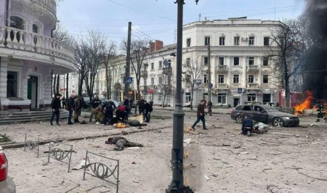 Russian strike kills woman and 9-year-old son in Sumy