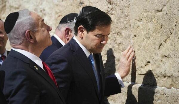 Netanyahu Rubionu "ağlama divarı"na apardı