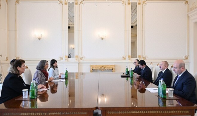 Ilham Aliyev received Anacláudia Rossbach -
