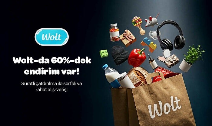 Wolt-dan 60%-dək endirim: "Black Friday"də sərfəli və sürətli alış-veriş!