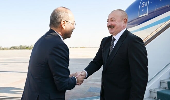 İlham Əliyev Özbəkistanda səfərdədir - Foto