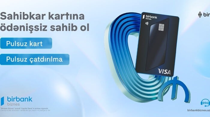 "Birbank Biznes"in bu kartı indi tamamilə pulsuz və yeni dizaynda